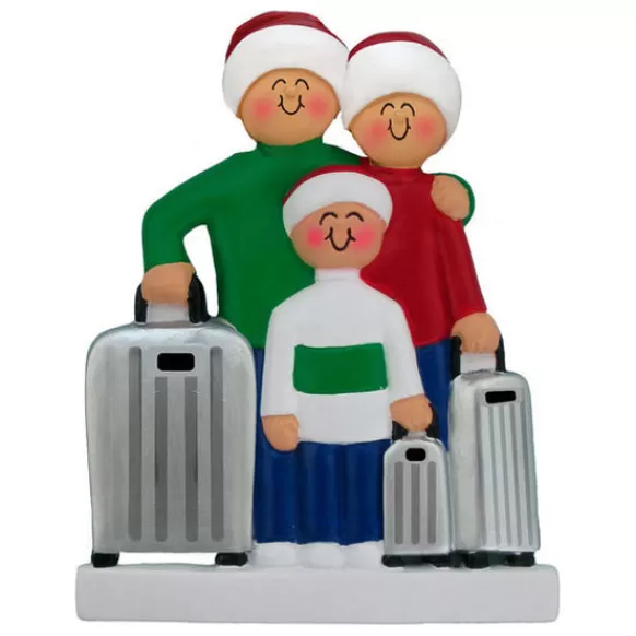 Shop Ornament Central Personalized Traveling Family Of 3 Ornament