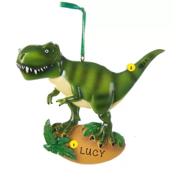 Online Personalized T-Rex Dinosaur Ornament Kids