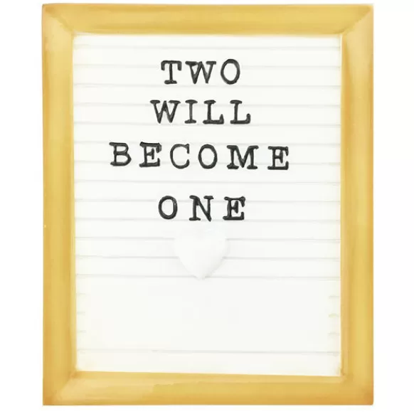 Cheap Personalized Two Will Become One Letter Board Ornament Engaged, Wedding, & Anniversary