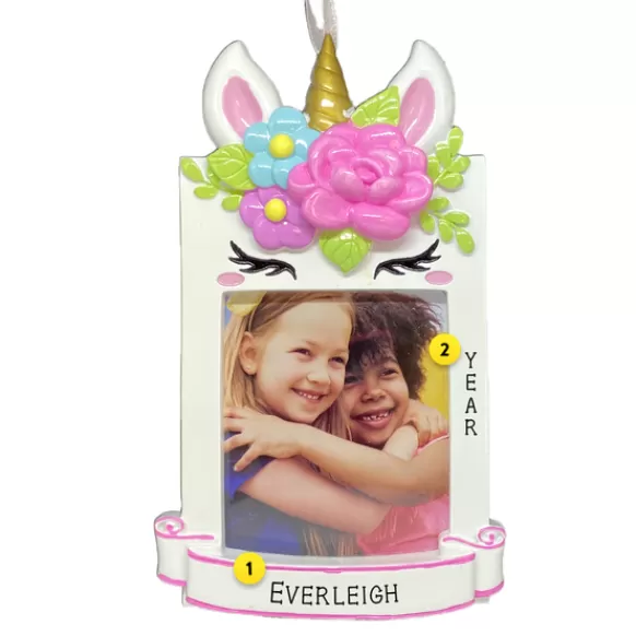 Clearance Personalized Unicorn Picture Frame Ornament Kids