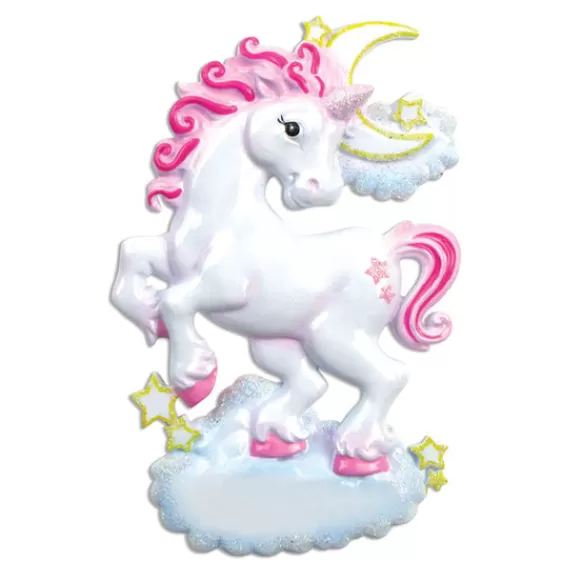Best Personalized Unicorn With Pink Hair Ornament Kids