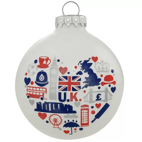 Shop Bronners Personalized United Kingdom Glass Ornament