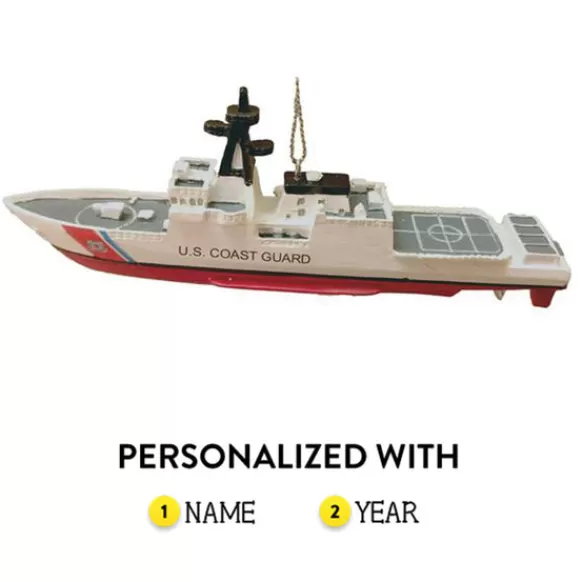 Sale Personalized U.S. Coast Guard Ship Ornament Military & Patriotic