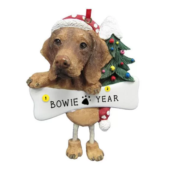 New E & S Imports Personalized Viszla Dog Ornament