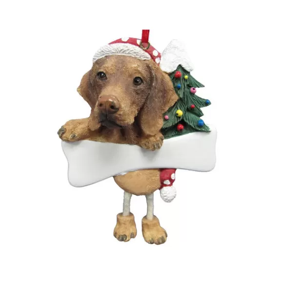 New E & S Imports Personalized Viszla Dog Ornament