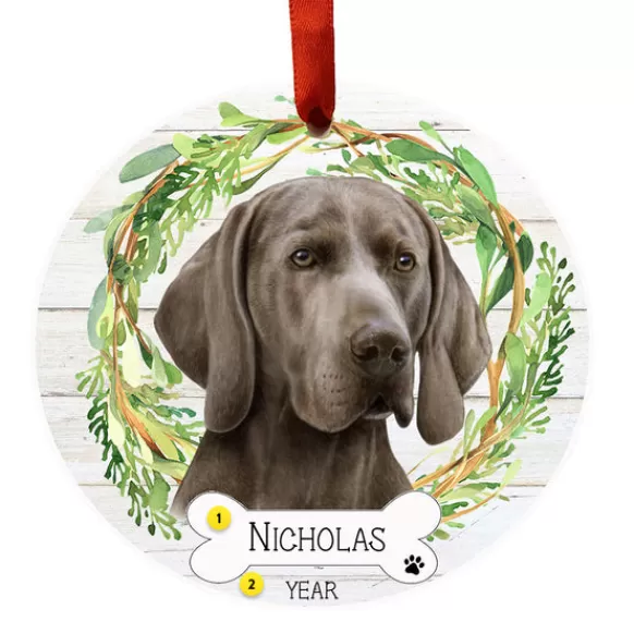 Cheap E & S Imports Personalized Weimaraner Ornament