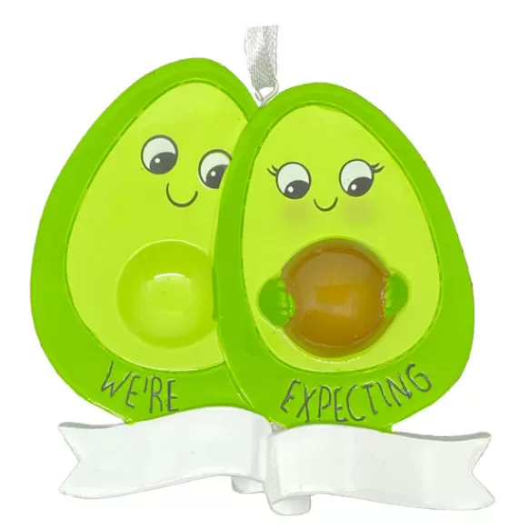 Online Personalized We'Re Expecting Avocado Couple Ornament Expecting & New Family