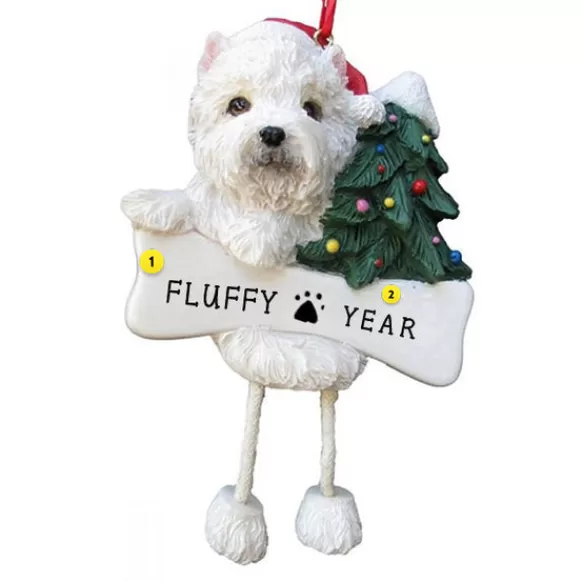 Discount E & S Imports Personalized Westie Dog Ornament