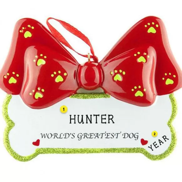 Clearance Rudolph & Me Personalized World's Greatest Dog Ornament