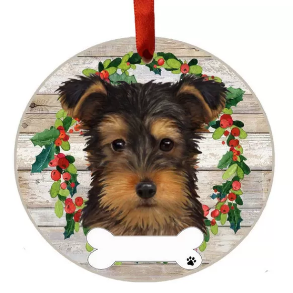 Hot E & S Imports Personalized Yorkie Ornament - Puppy Cut