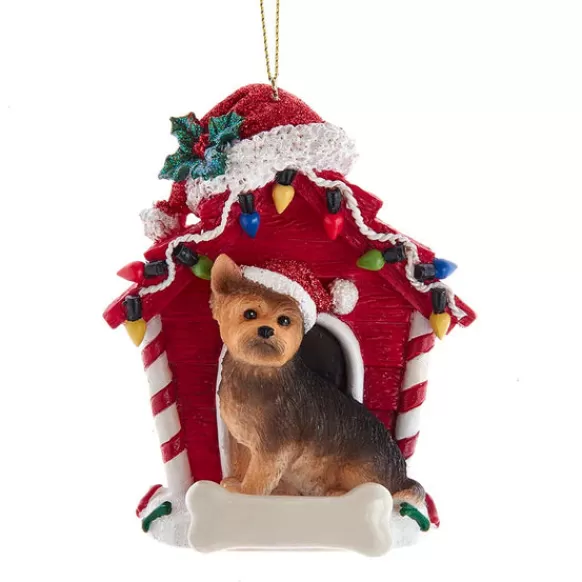 Store Kurt Adler Personalized Yorkshire Terrier In Dog House Ornament