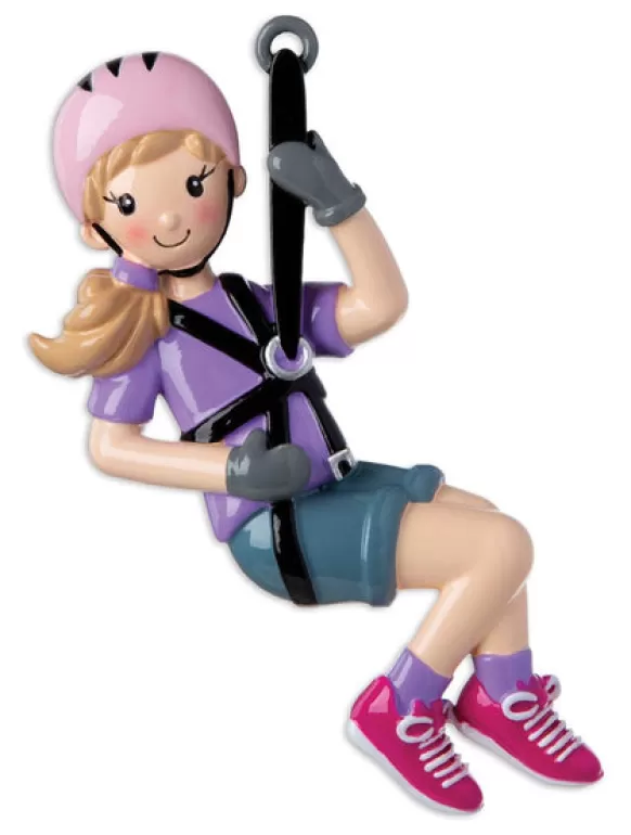 Best PolarX Personalized Zipline Ornament - Female