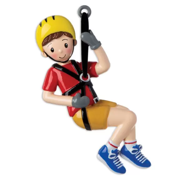 Best PolarX Personalized Zipline Ornament - Male