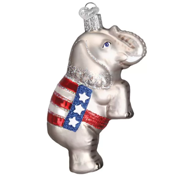 New Republican Elephant Ornament - Military & Patriotic