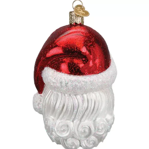 Shop Santa With Face Mask Ornament - Vaccinated / Covid-19