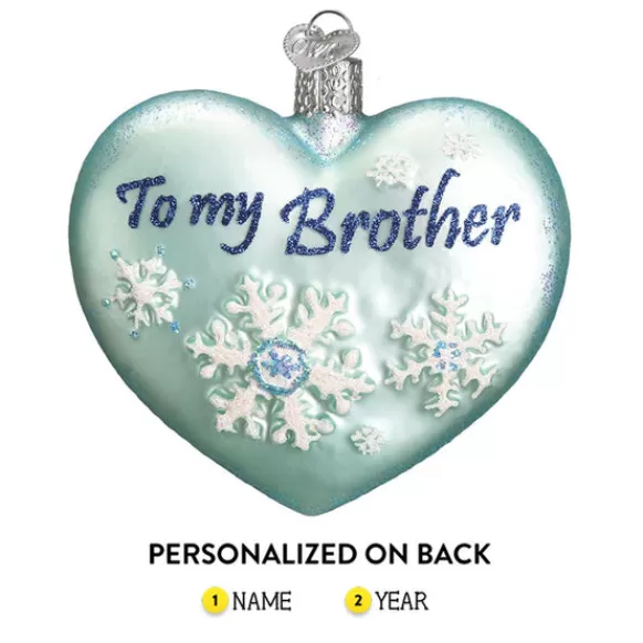 Best Sibling Heart Ornament - Brother - Family Members