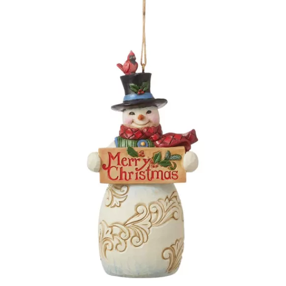 Best Snowman Merry Christmas Ornament - Jim Shore