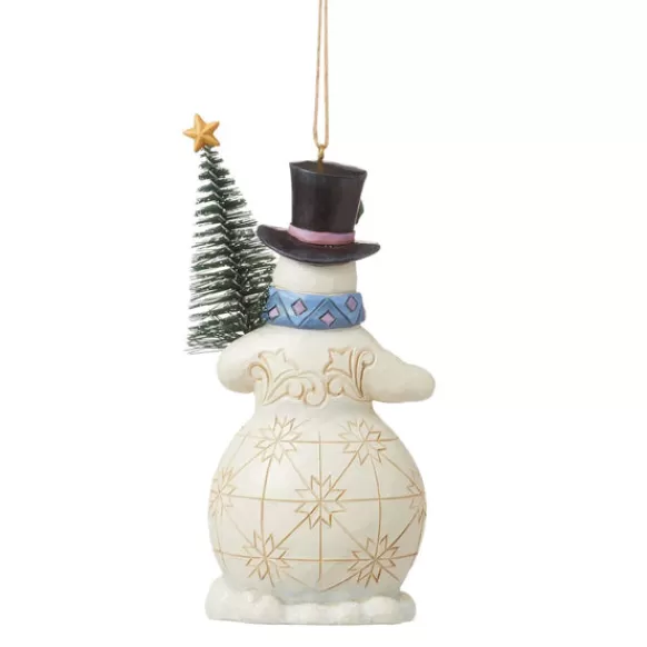 Clearance Snowman With Sisal Tree Ornament - Jim Shore