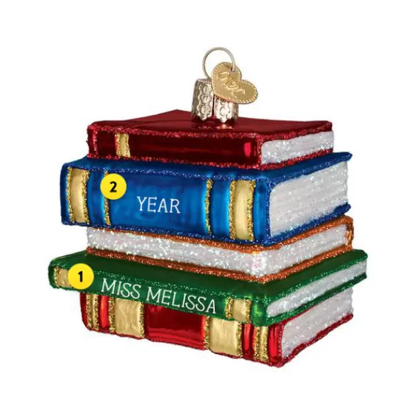 Best Stack Of Books Ornament - School Days