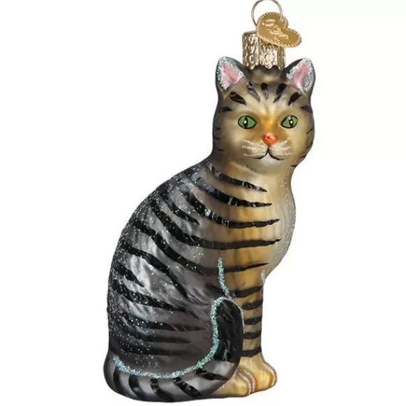 Hot Old World Christmas Tabby Cat Ornament -