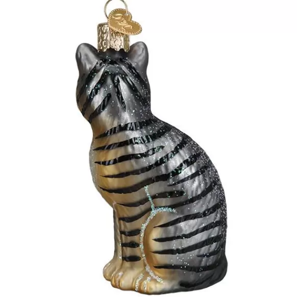 Hot Old World Christmas Tabby Cat Ornament -