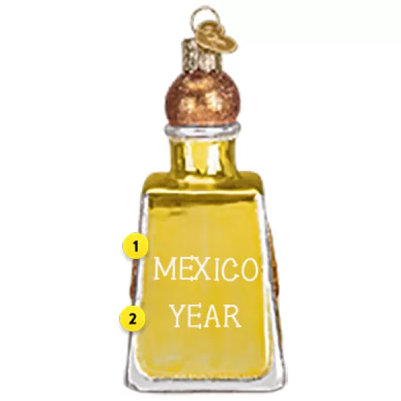 Store Old World Christmas Tequila Bottle Ornament -