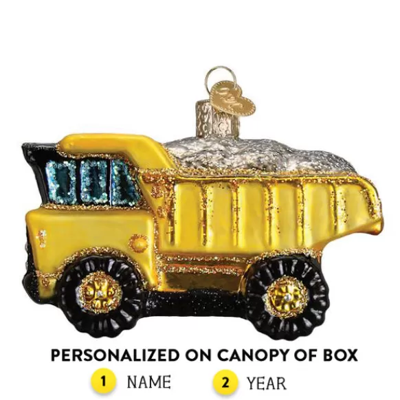 Flash Sale Old World Christmas Toy Dump Truck Ornament -