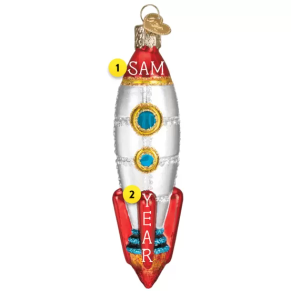 Outlet Toy Rocket Ship Ornament - Transportation