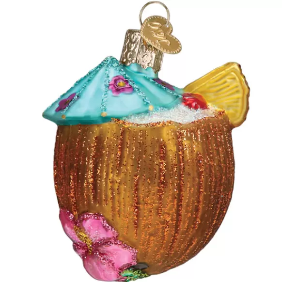 Shop Old World Christmas Tropical Coconut Drink Ornament -