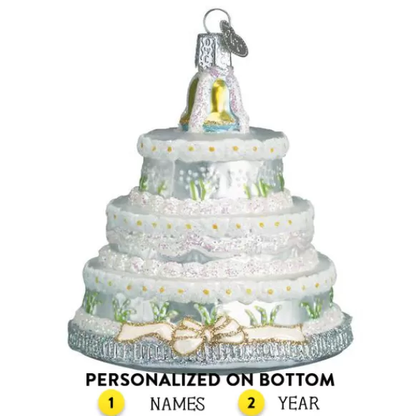 Clearance Wedding Cake Ornament - Engaged, Wedding, & Anniversary