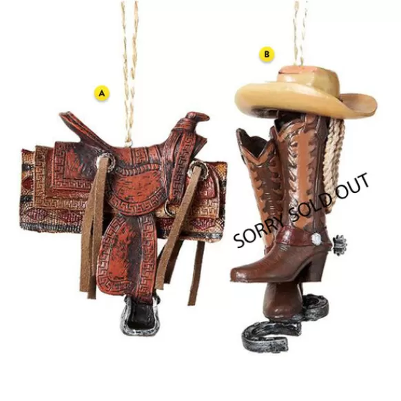 Outlet Western Saddle Or Cowboy Boots & Hat Ornament Horse & Farm