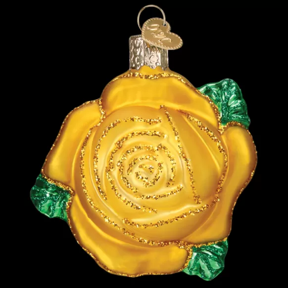 Best Sale Yellow Rose Ornament - Garden, Birds & Insects